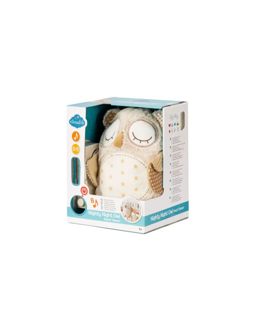 Cloud b Peluche musicale chouette avec détecteur de pleurs - Outlet