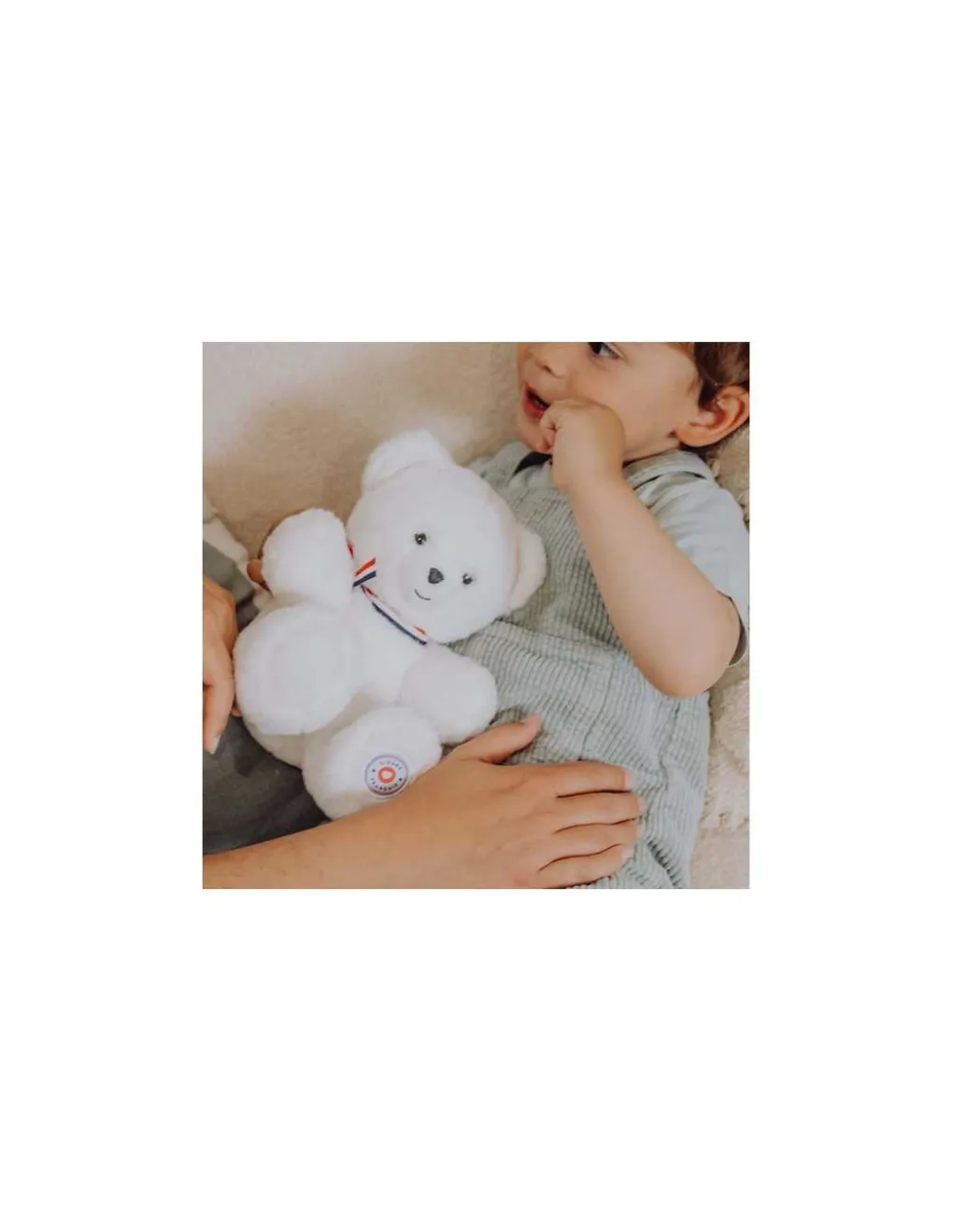 L'Ours Francais Peluche petit ours blanc L'ours français 25 cm Discount