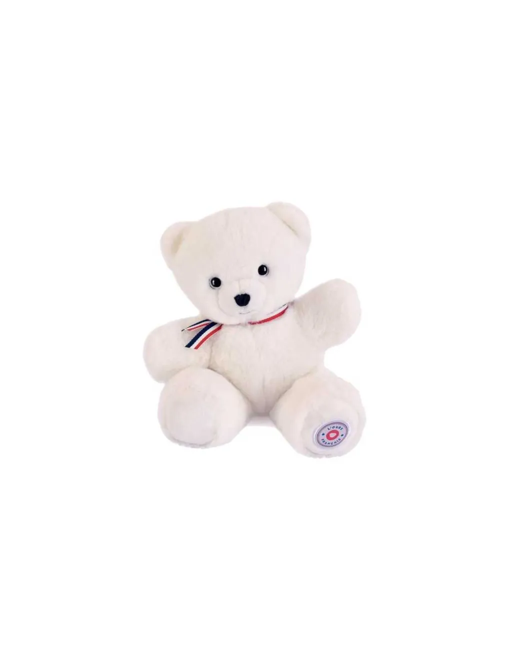 L'Ours Francais Peluche petit ours blanc L'ours français 25 cm Discount