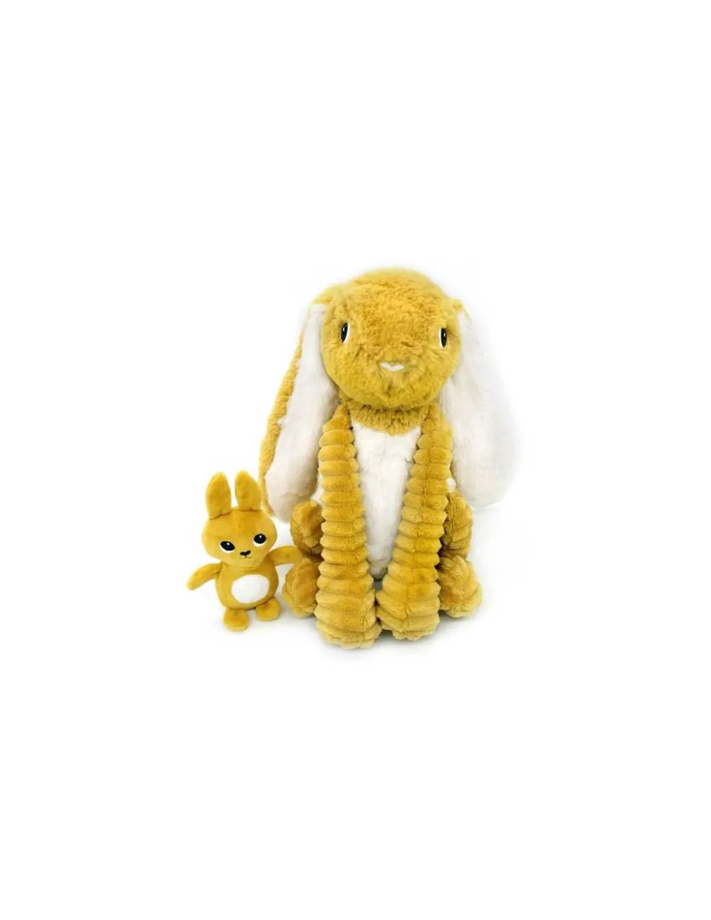 Les Deglingos Peluche Toudou le lapin jaune moutarde - Les Ptipotos by Déglingos Clearance