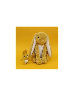 Les Deglingos Peluche Toudou le lapin jaune moutarde - Les Ptipotos by Déglingos Clearance