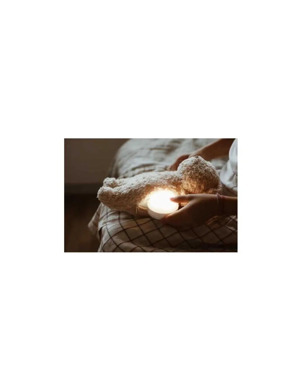 Moonie Peluche veilleuse musicale ourson Sable - Hot