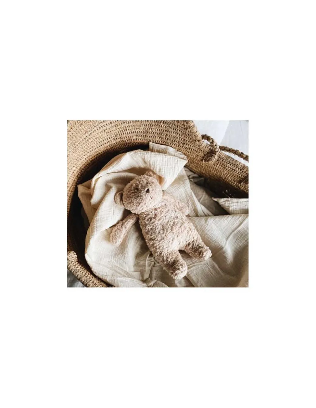 Moonie Peluche veilleuse musicale ourson Sable - Hot