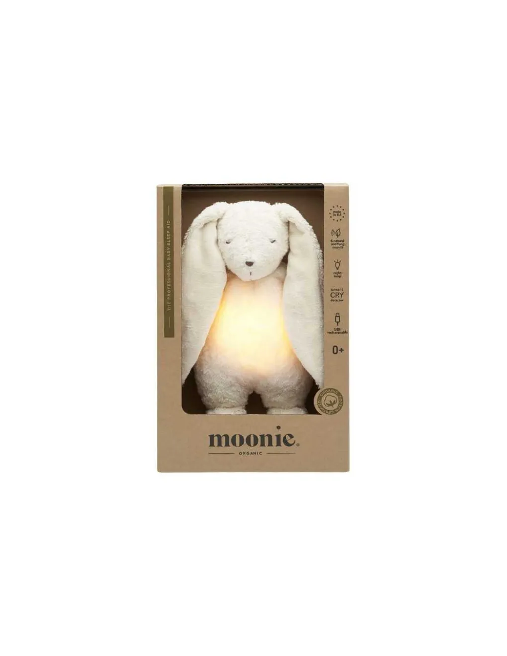 Moonie Peluche veilleuse musicale lapin blanc polaire - Sale