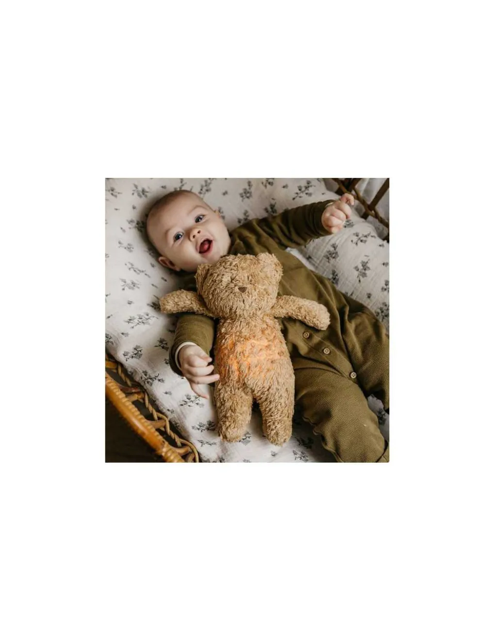 Moonie Peluche veilleuse musicale ourson Cappuccino - New