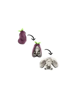 Les Deglingos Peluche Velvet l'éléphant aubergine - Flipetz by Déglingos Discount