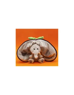 Les Deglingos Peluche Velvet l'éléphant aubergine - Flipetz by Déglingos Discount
