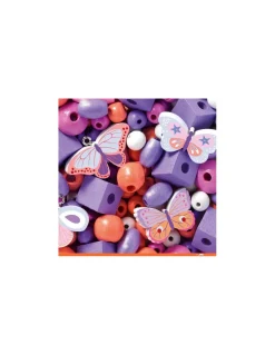 Djeco Perles en bois papillons - New