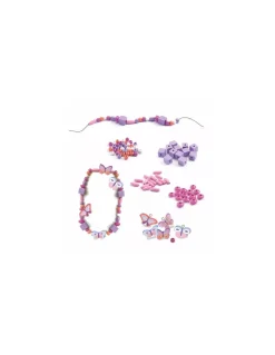 Djeco Perles en bois papillons - New