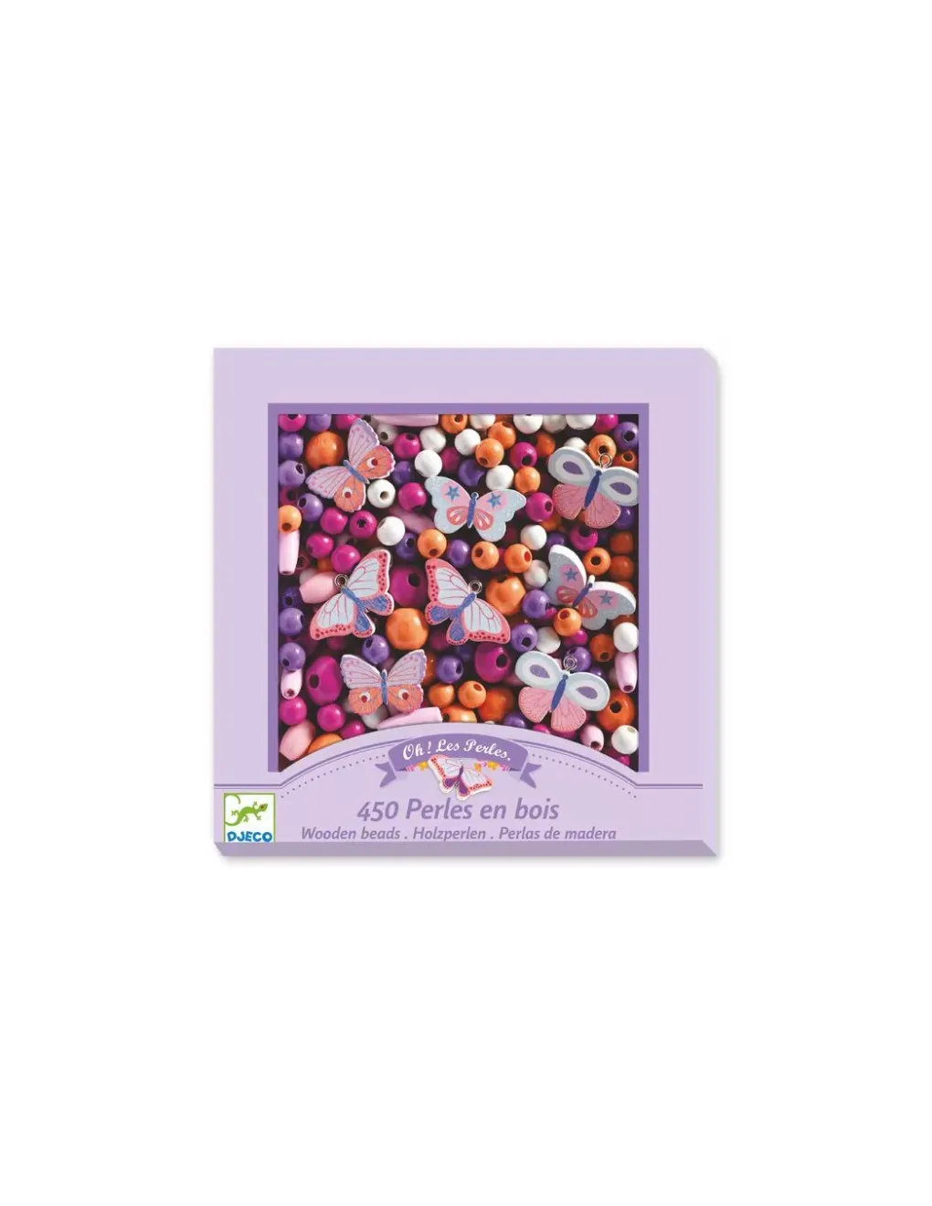 Djeco Perles en bois papillons - New
