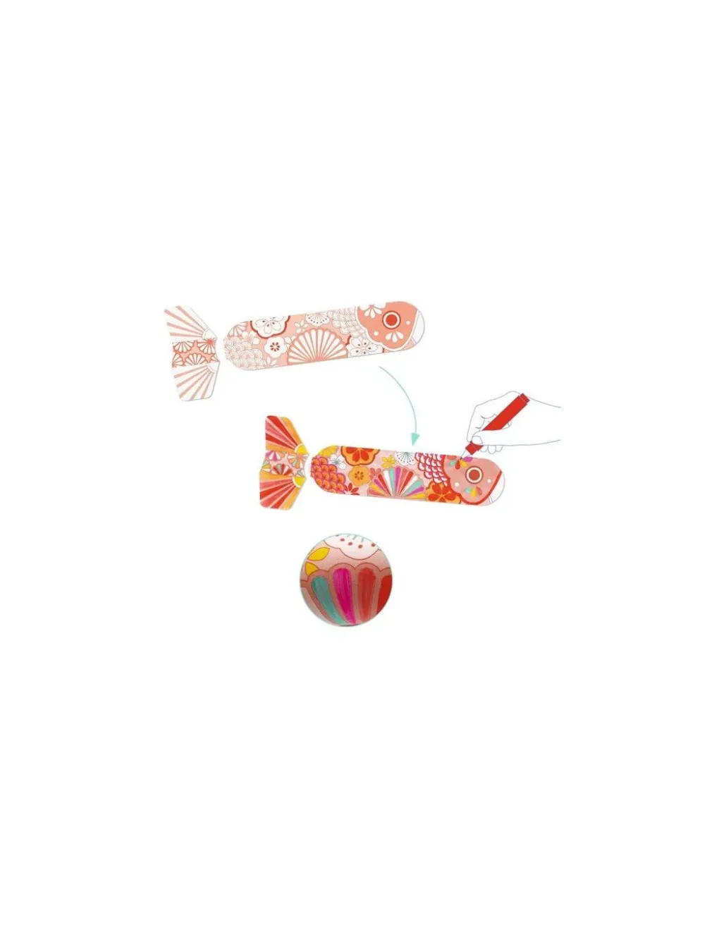 Djeco Poissons à colorier Koinobori - Do it Yourself -