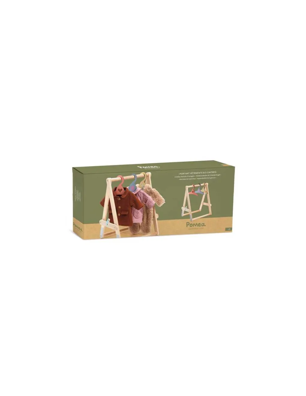 Djeco Portant vêtements et 3 cintres Pomea - Discount