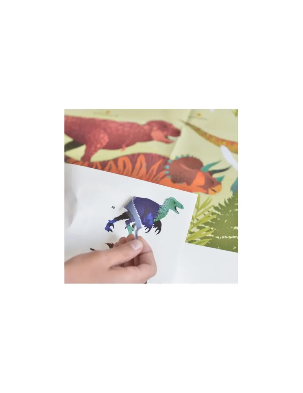 Poppik Poster en stickers dinosaures -