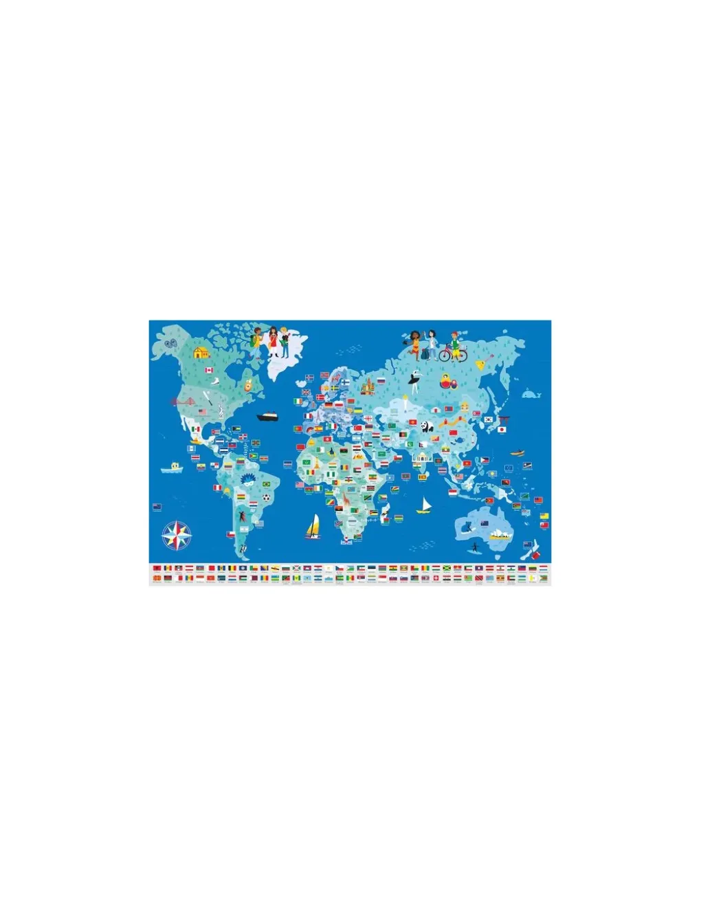 Poppik Poster en stickers drapeaux du monde - Hot