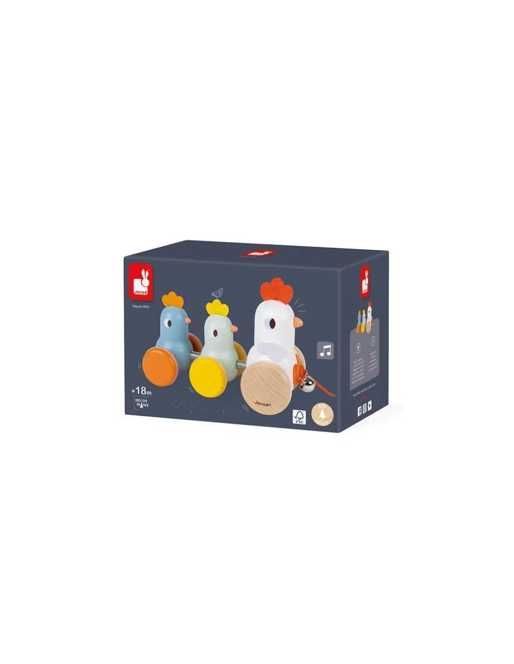Janod Poule et poussins à promener - New