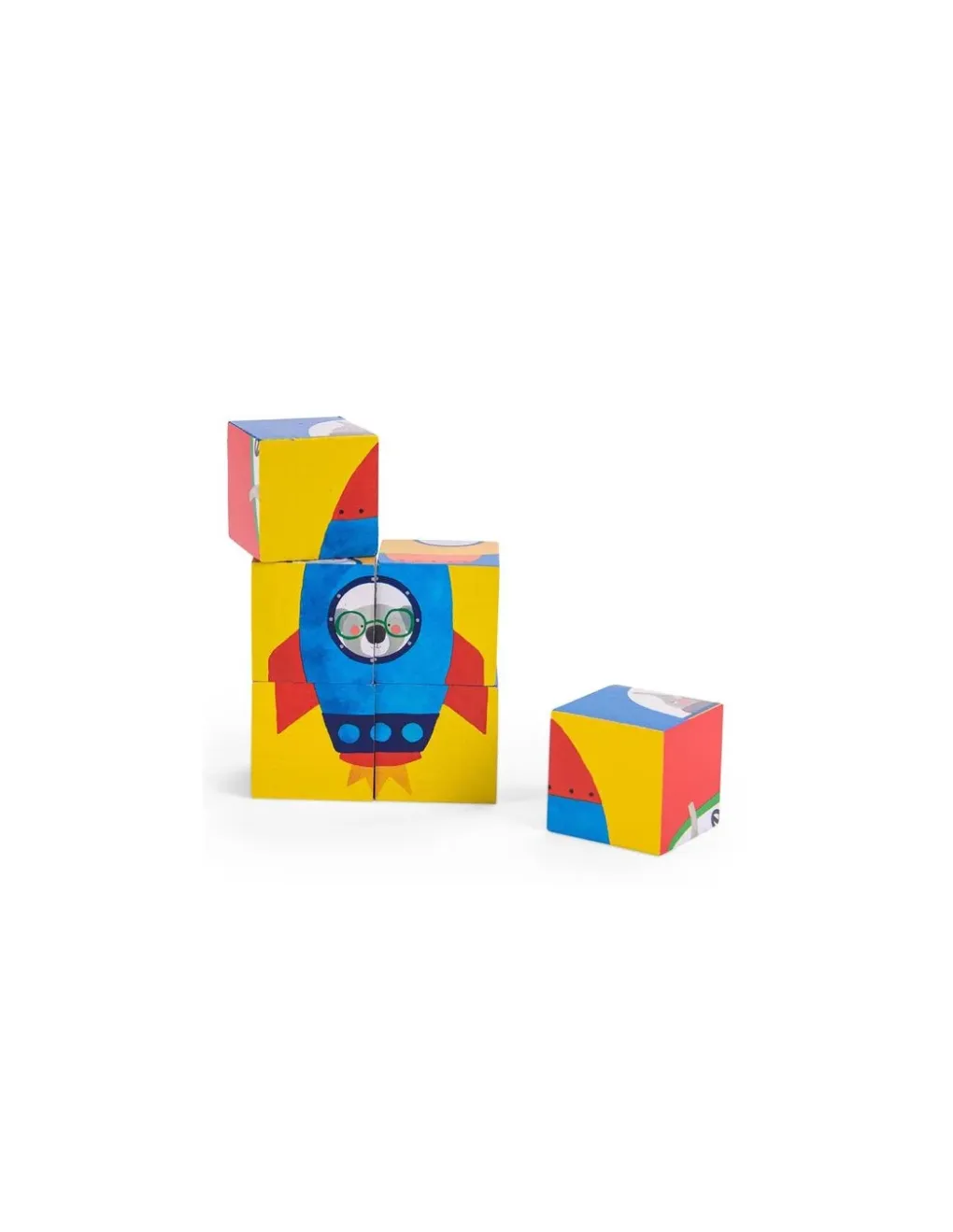 Moulin Roty Puzzle 6 cubes Les Popipop - New