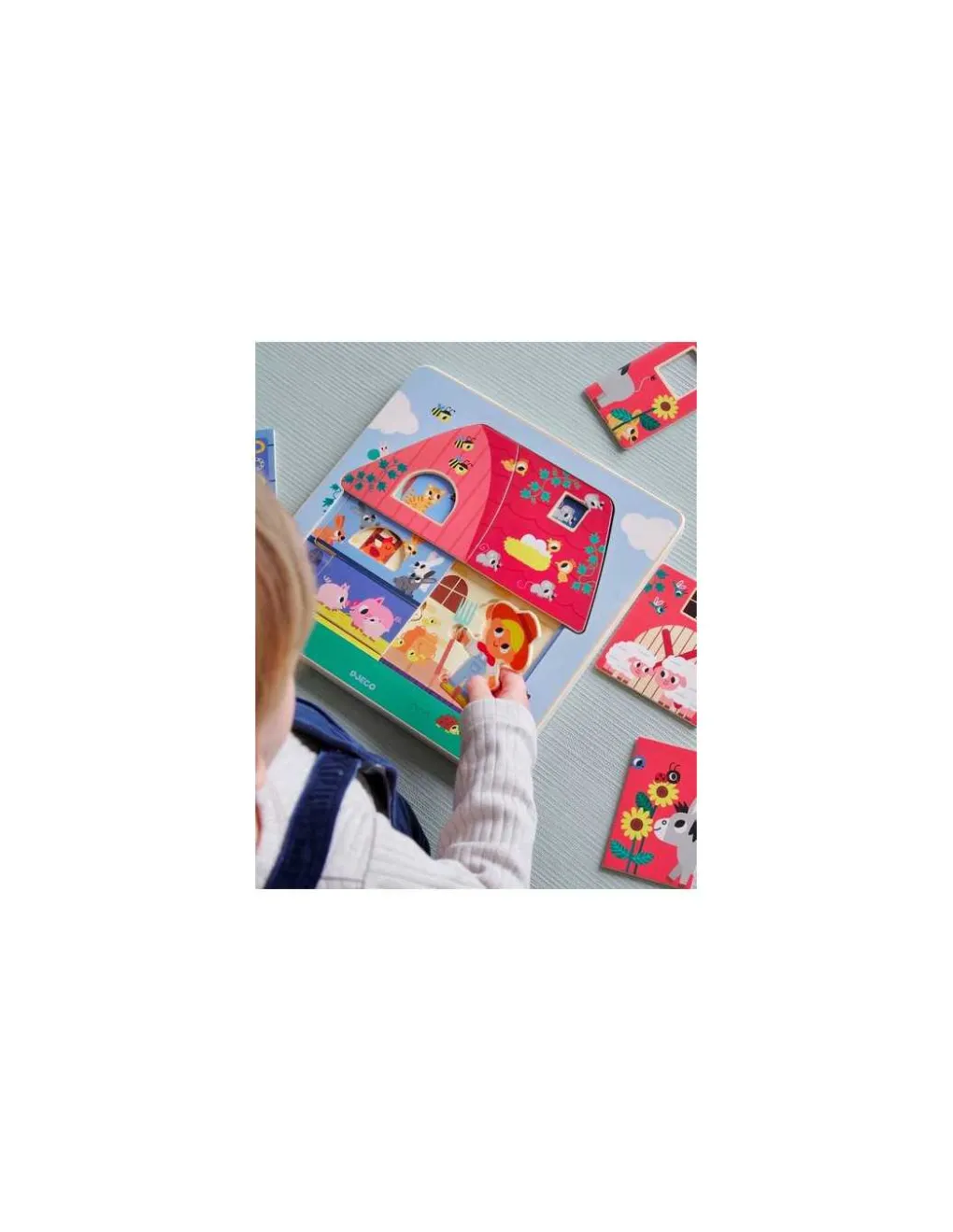 Djeco Puzzle 3 niveaux Chez Moo -