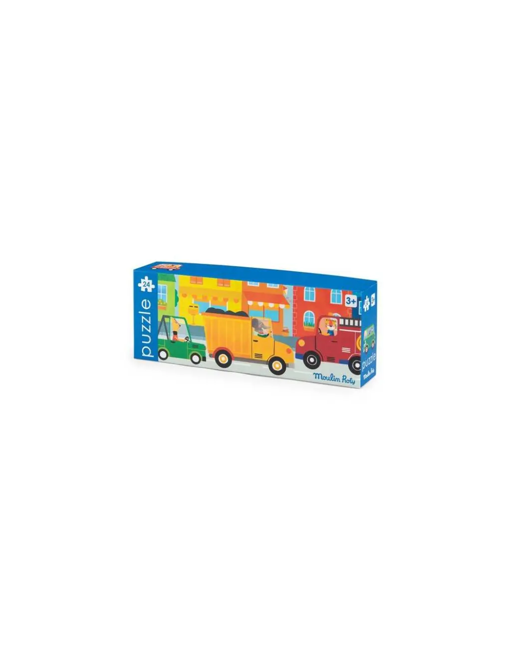 Moulin Roty Puzzle 24 pièces Les véhicules Les Popipop -