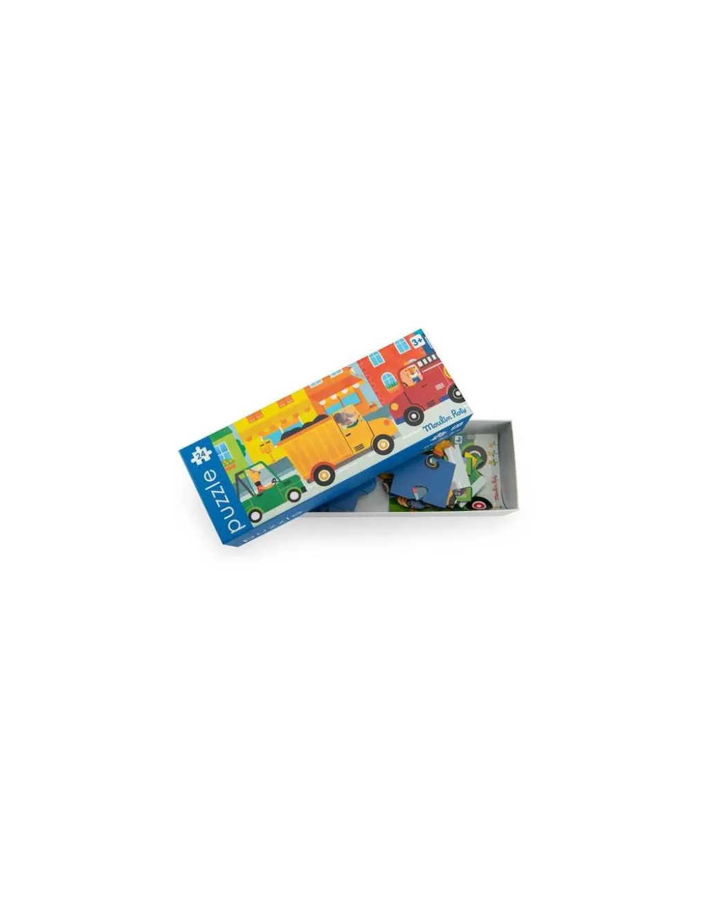 Moulin Roty Puzzle 24 pièces Les véhicules Les Popipop -