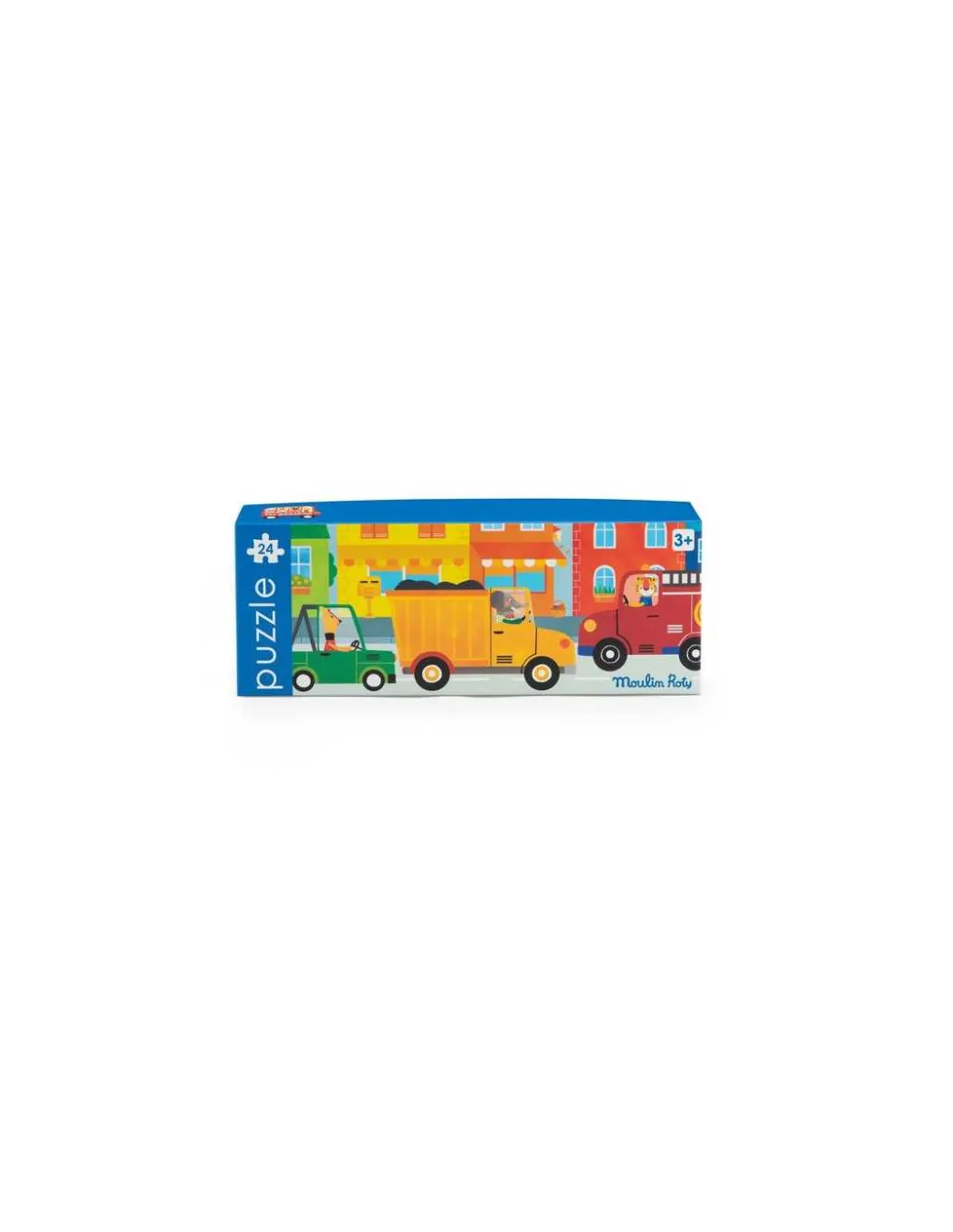 Moulin Roty Puzzle 24 pièces Les véhicules Les Popipop -