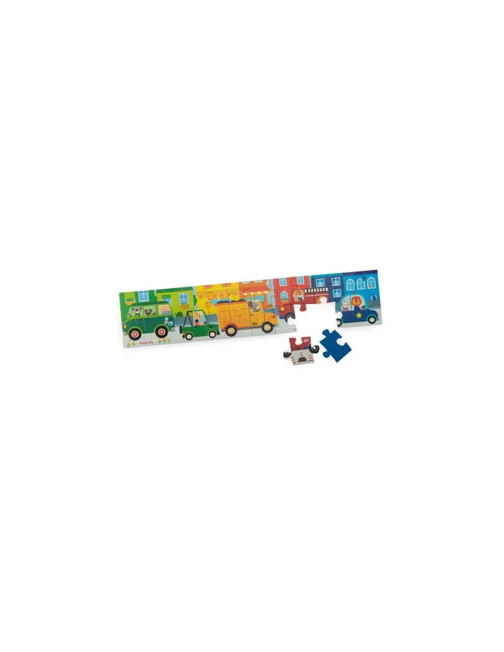 Moulin Roty Puzzle 24 pièces Les véhicules Les Popipop -