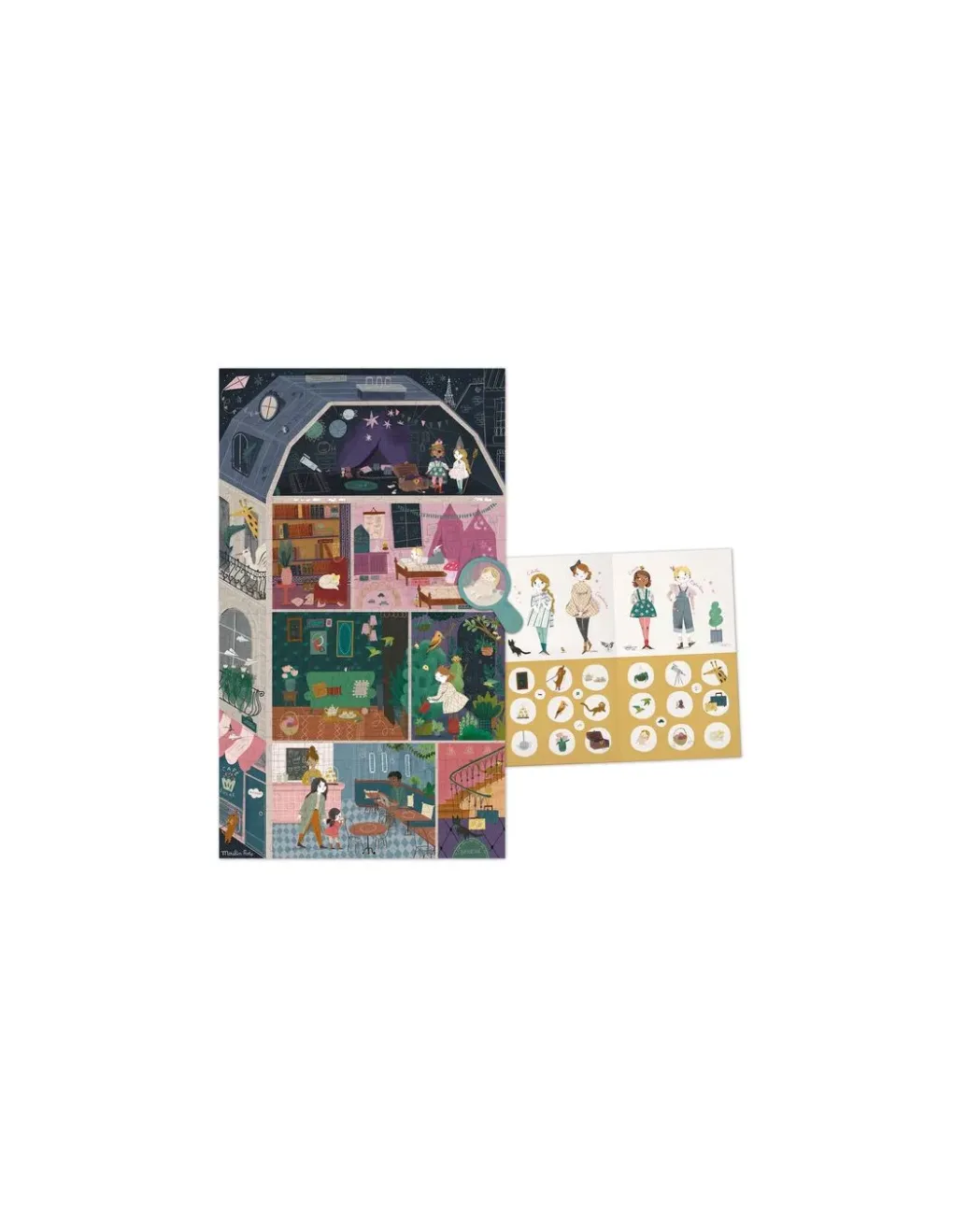 Moulin Roty Puzzle 200 pièces l'hôtel particulier Les Parisiennes - Discount