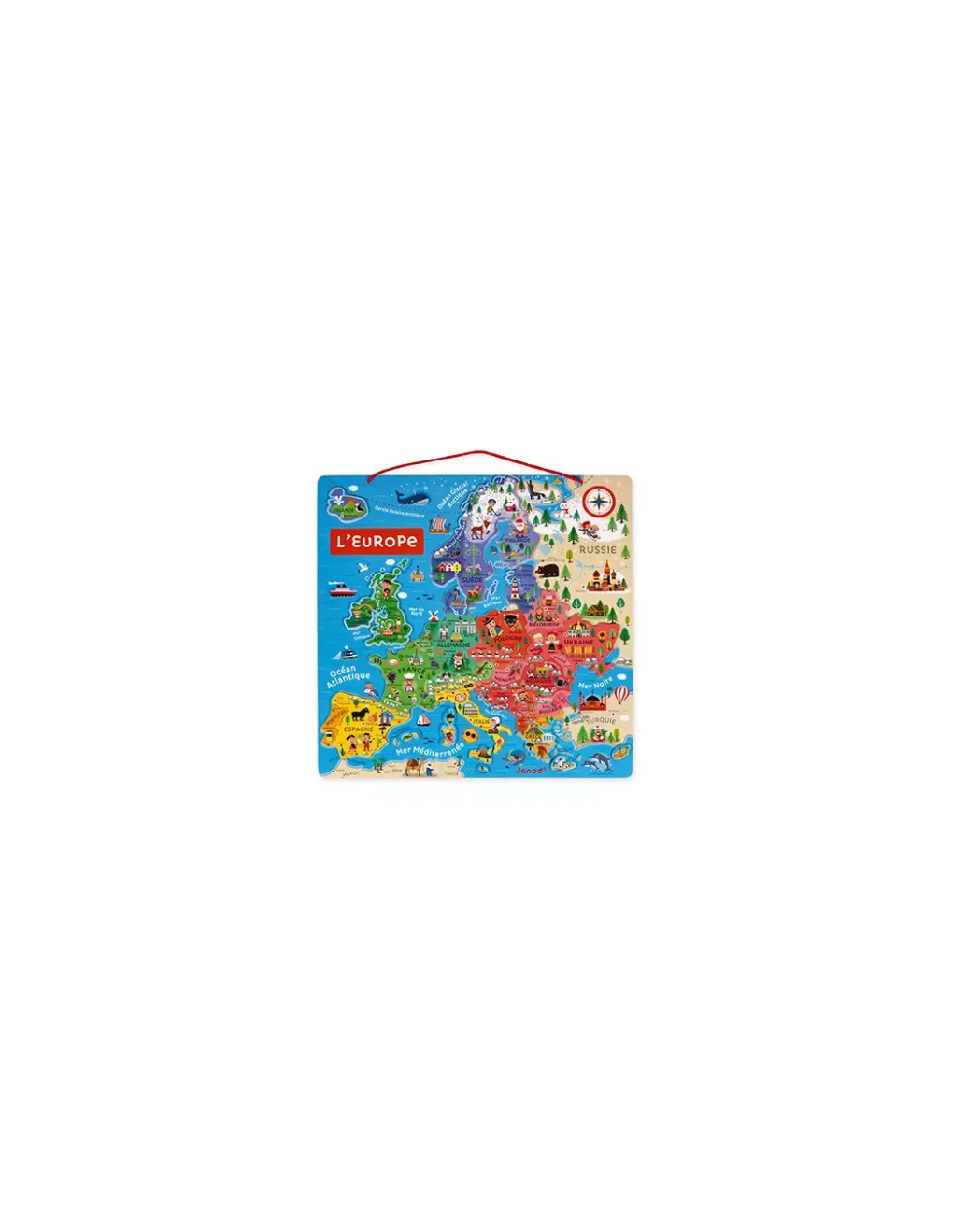 Janod Puzzle carte d'Europe magnétique - New