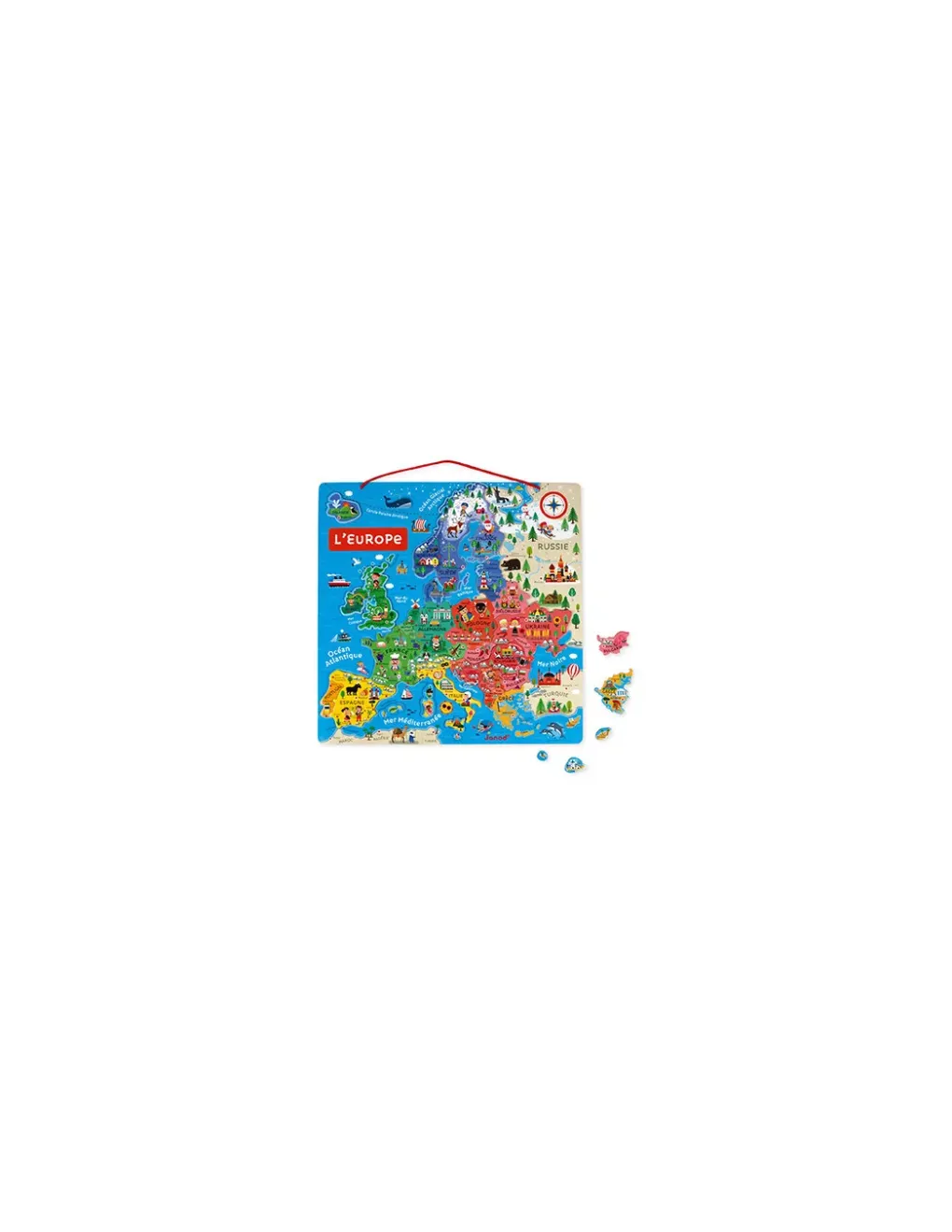 Janod Puzzle carte d'Europe magnétique - New