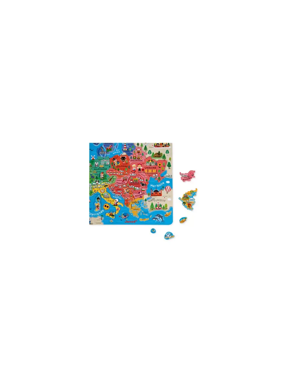 Janod Puzzle carte d'Europe magnétique - New