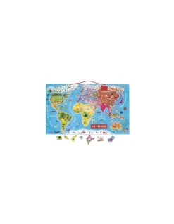 Janod Puzzle carte du monde magnétique - Sale