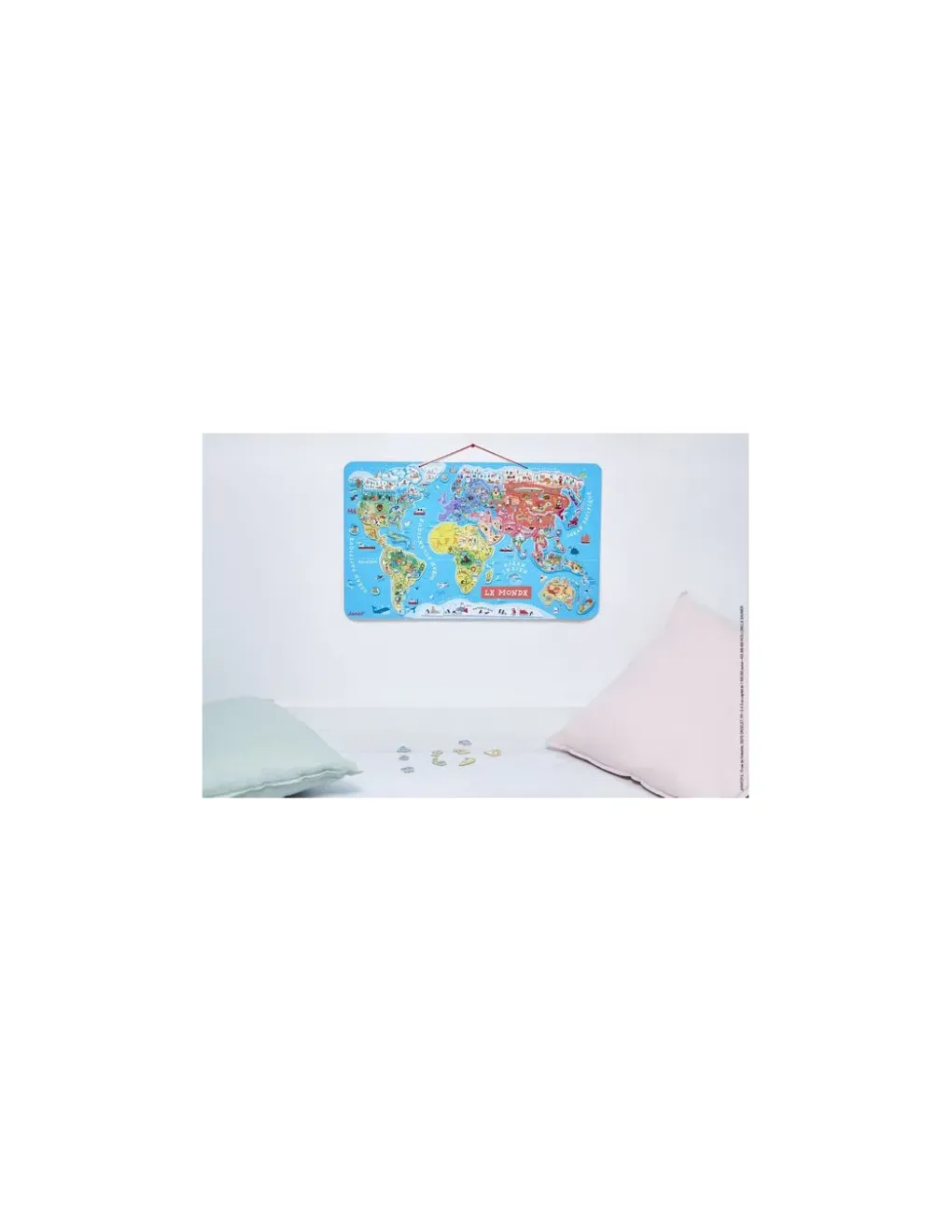 Janod Puzzle carte du monde magnétique - Sale