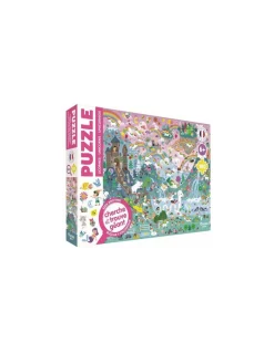 Auzou Puzzle cherche et trouve géant Licornes - Discount