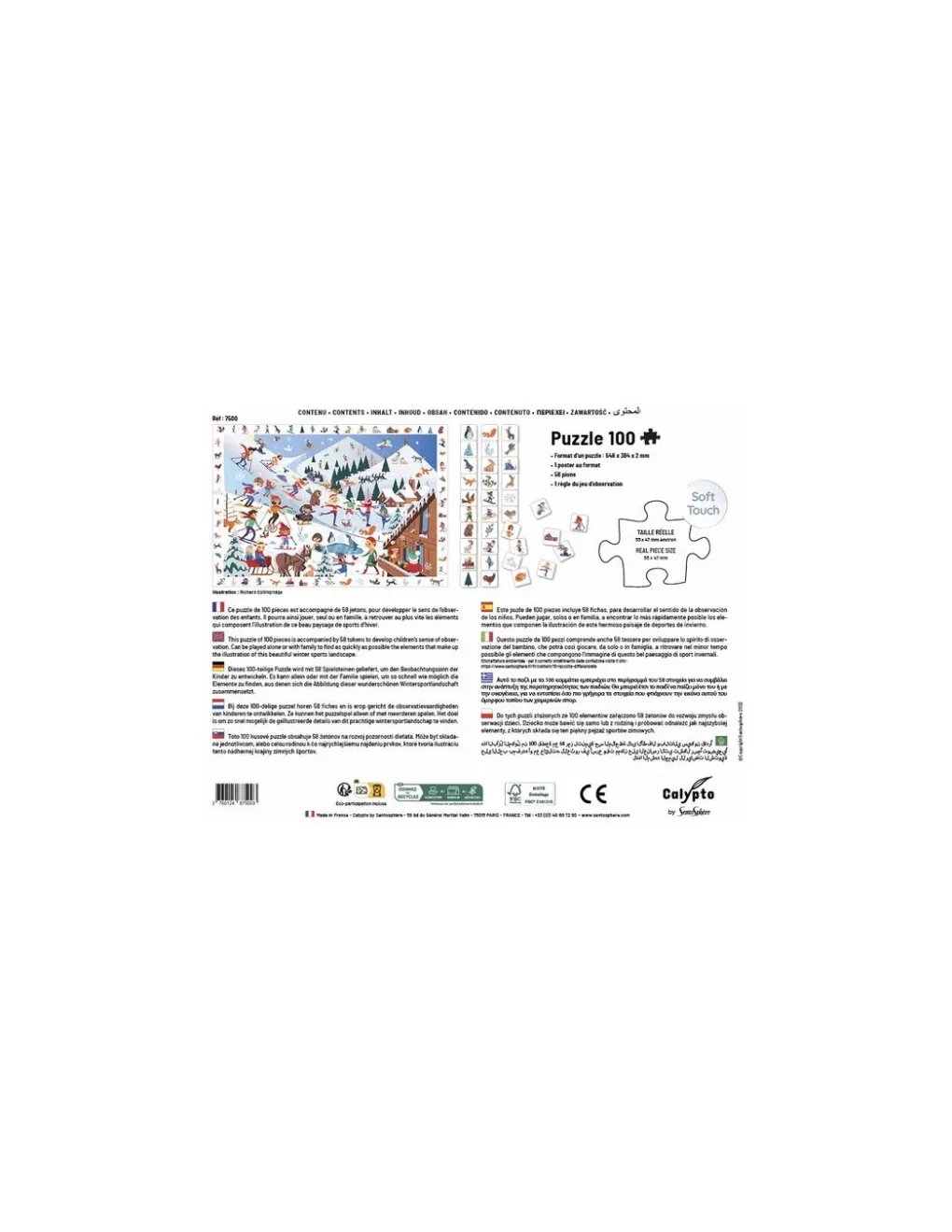 Sentosphere Puzzle Cherche et trouve Sports d'Hiver - Sentosphère Outlet