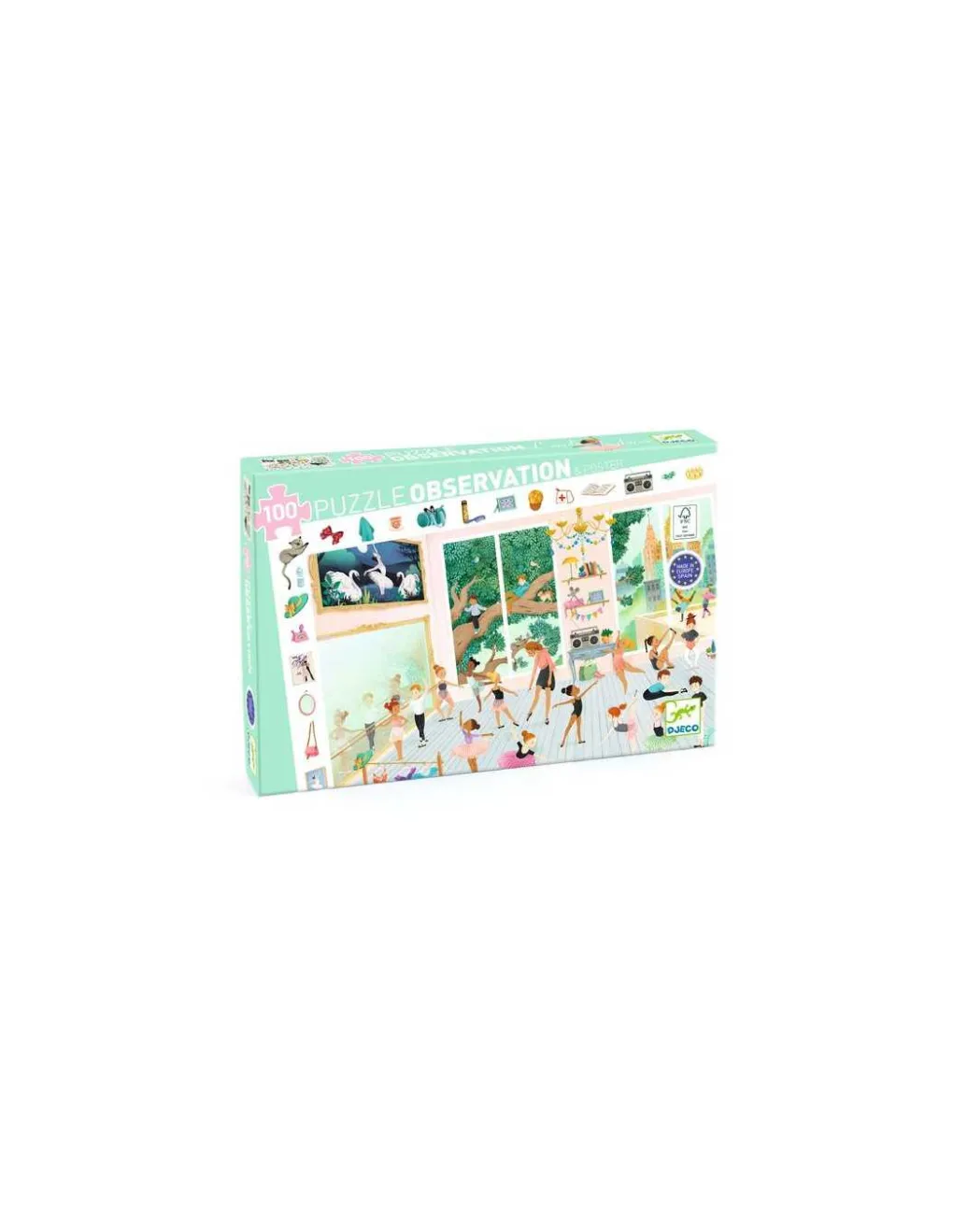 Djeco Puzzle d'observation 100 pièces L'école de danse - Outlet