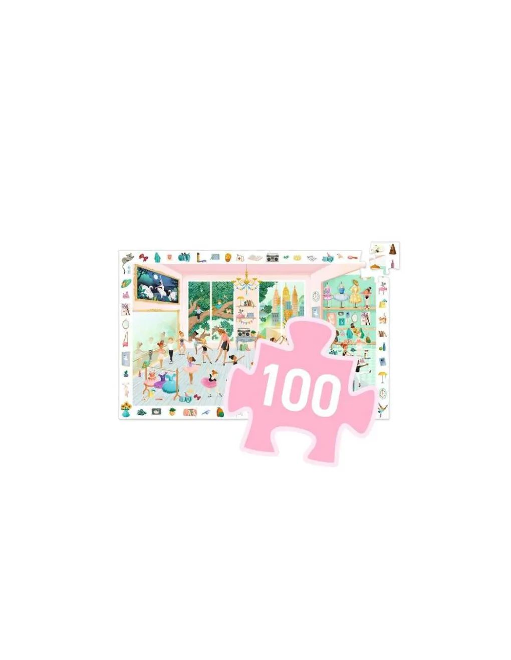Djeco Puzzle d'observation 100 pièces L'école de danse - Outlet