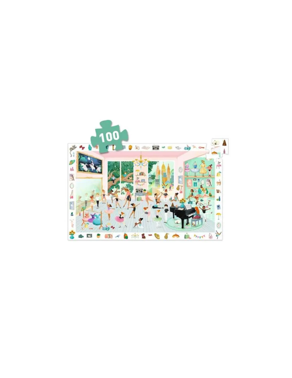 Djeco Puzzle d'observation 100 pièces L'école de danse - Outlet