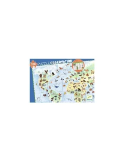 Djeco Puzzle d'observation animaux du monde 100 pièces - Best