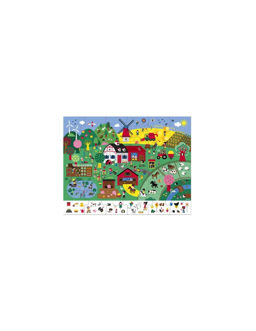 Janod Puzzle d'observation la ferme 24 pièces - Outlet