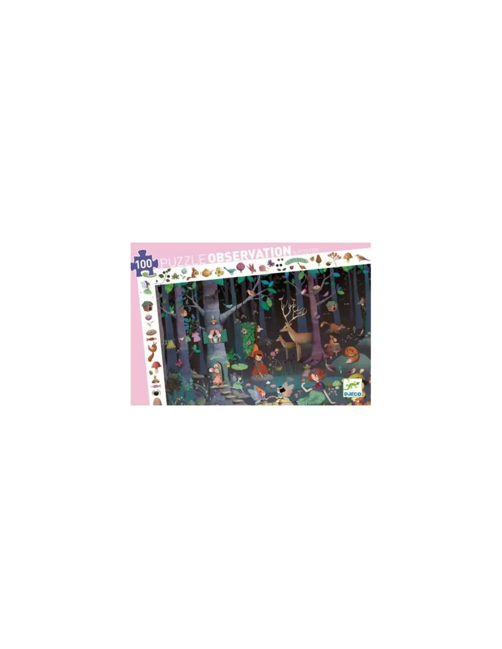 Djeco Puzzle d'observation la forêt enchantée - Discount
