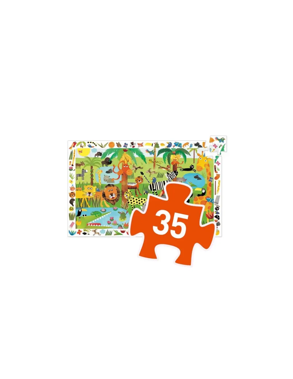 Djeco Puzzle d'observation La jungle - Hot