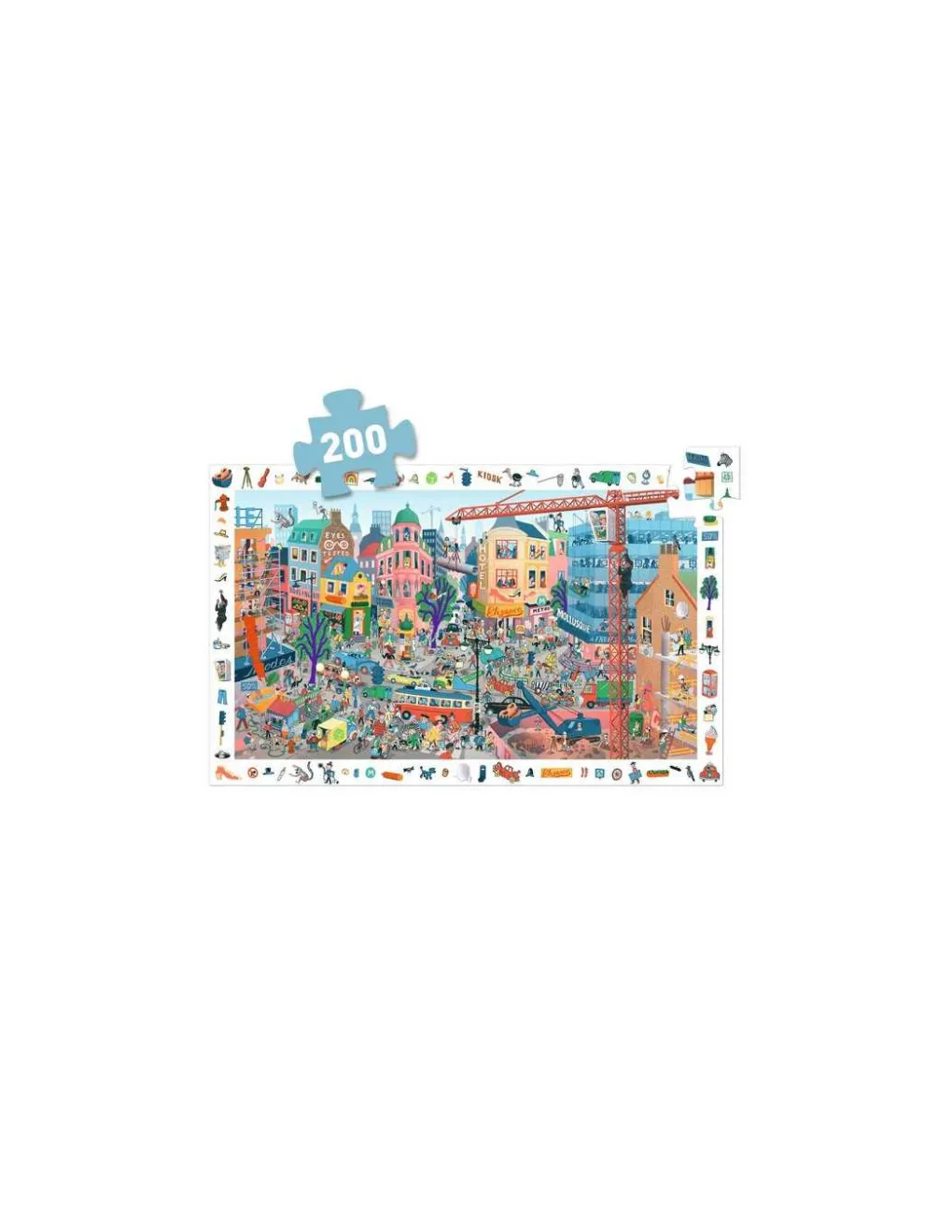 Djeco Puzzle d'observation La ville 200 pièces - Outlet