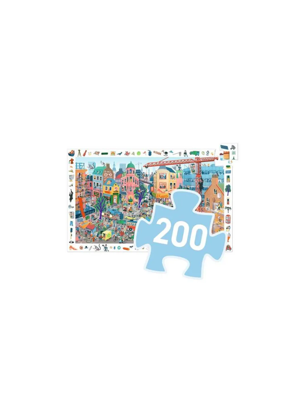 Djeco Puzzle d'observation La ville 200 pièces - Outlet