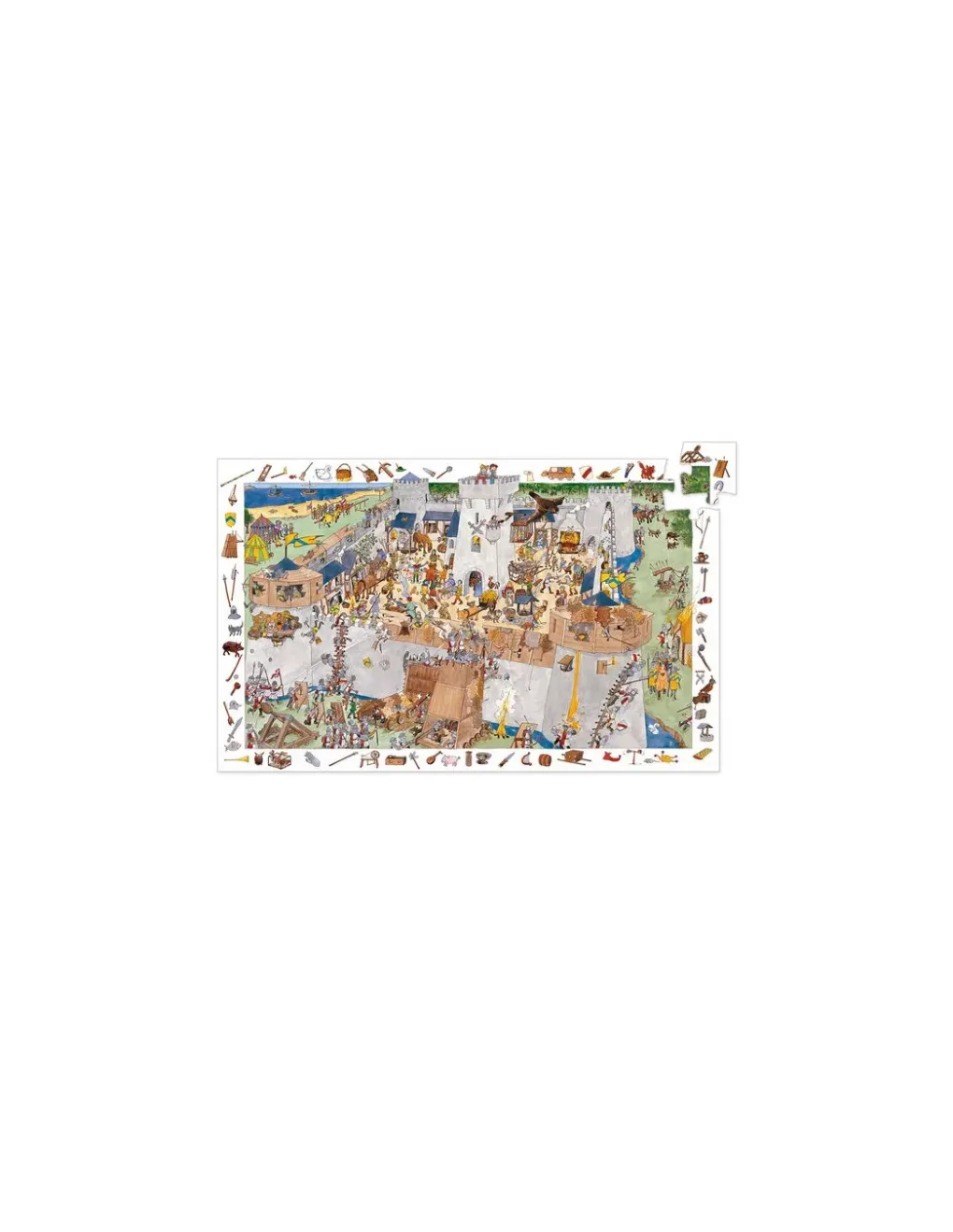 Djeco Puzzle d'observation Le chateau fort - Clearance