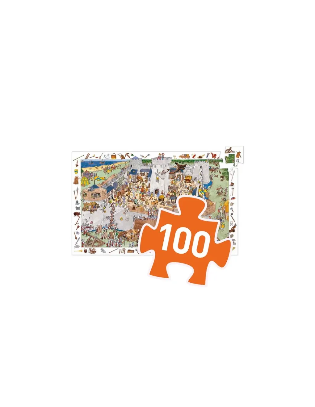 Djeco Puzzle d'observation Le chateau fort - Clearance