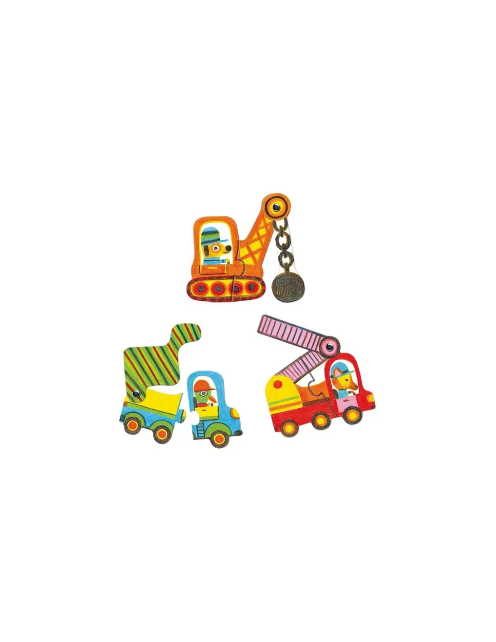 Djeco Puzzle duo articulo véhicules - Best