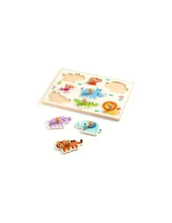 Djeco Puzzle en bois Hippo'n'Co - Sale