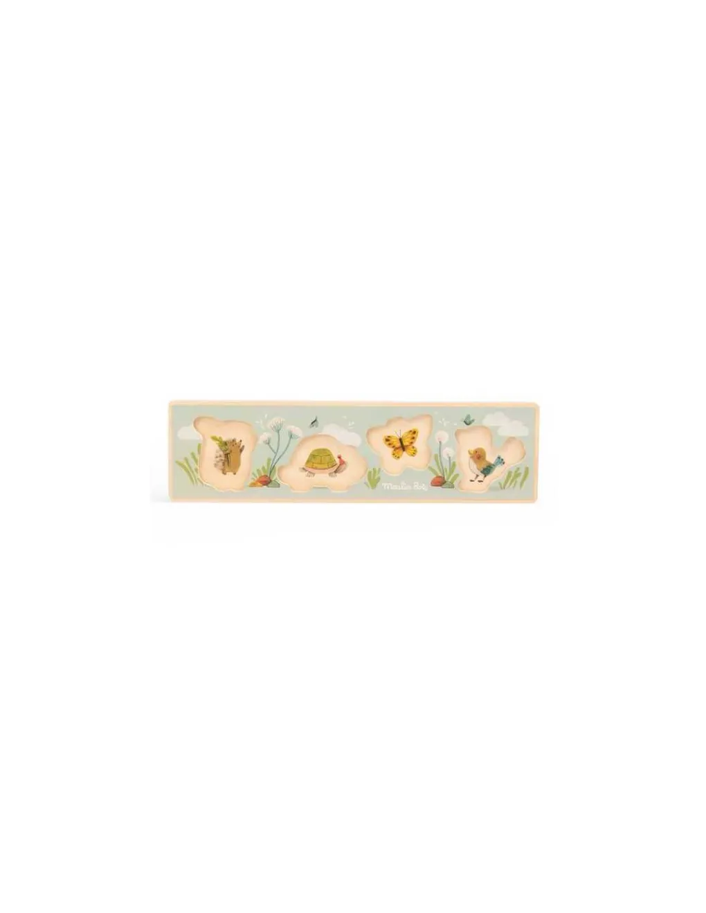 Moulin Roty Puzzle encastrable 4 animaux Trois petits lapins - Discount