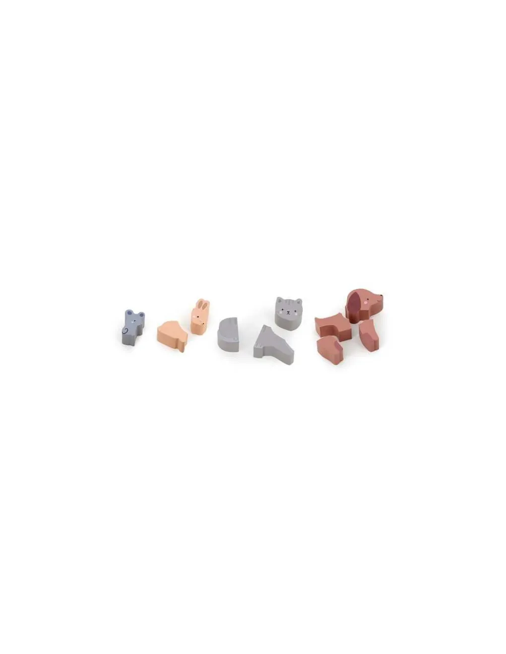 Vilac Puzzle Encastrement 1,2,3 et 4 animaux Sarah Betz - Outlet