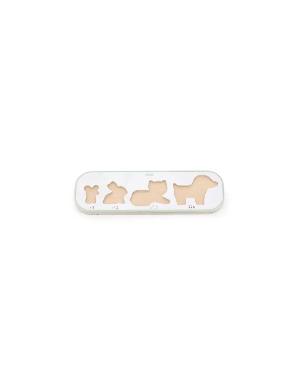 Vilac Puzzle Encastrement 1,2,3 et 4 animaux Sarah Betz - Outlet