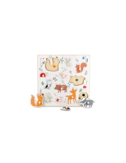 Vilac Puzzle Encastrement boutons bois animaux de la forêt Sarah Betz - Clearance